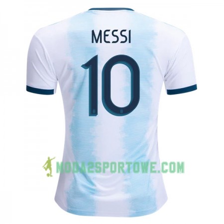 Koszulka Argentyna MESSI 10 Domowe Stroje Piłkarskie Copa América 2019 Krótki Rękaw